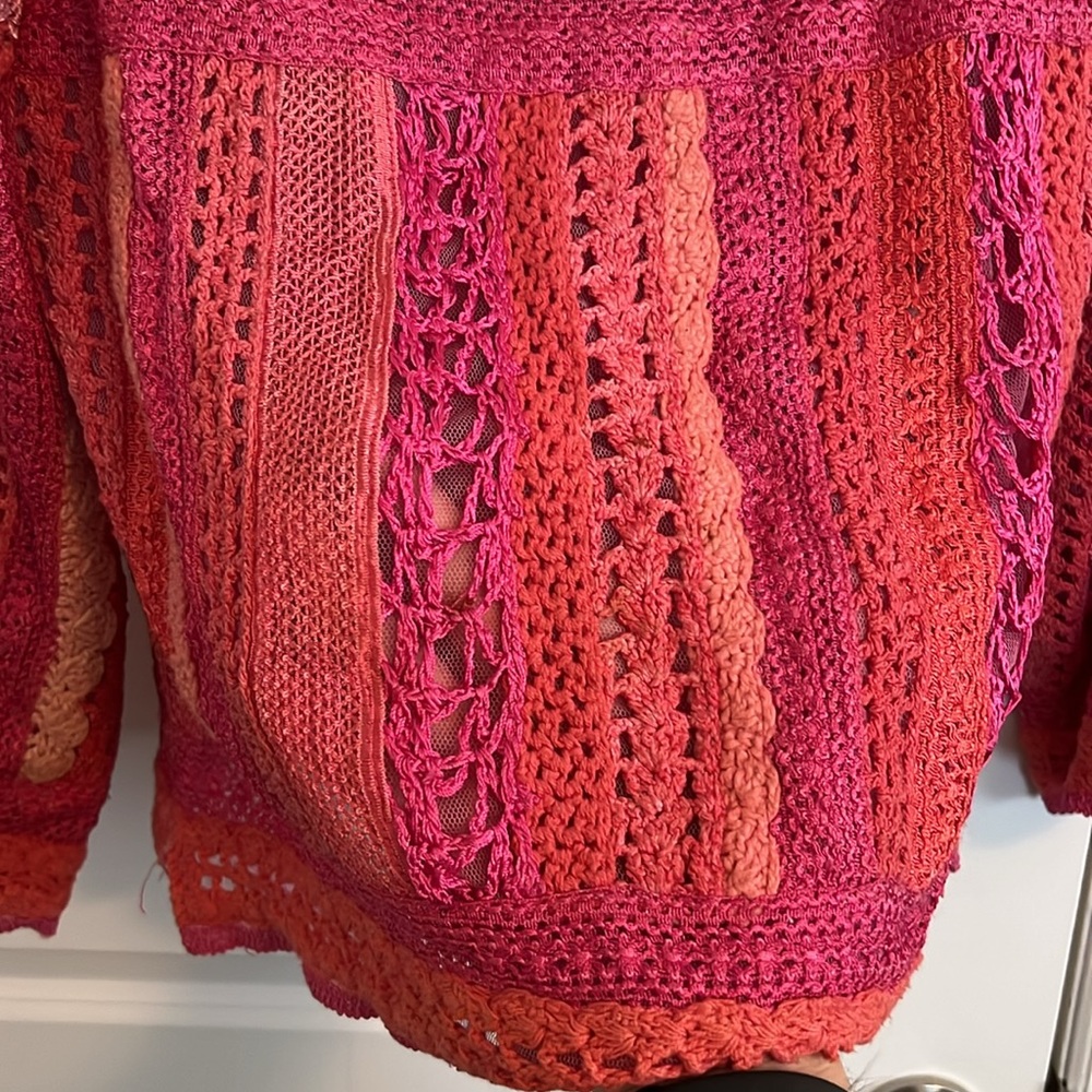 Sandy Starkman Crochet Patchwork-Style Open Knit … - image 4